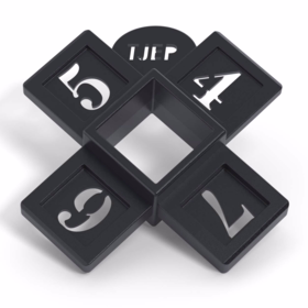 Tjep - Afstandsstykke UNI-Space t/Quick fast, á 5 stk