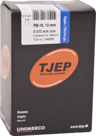 Tjep - Klammer PB18 El-galv med lim
