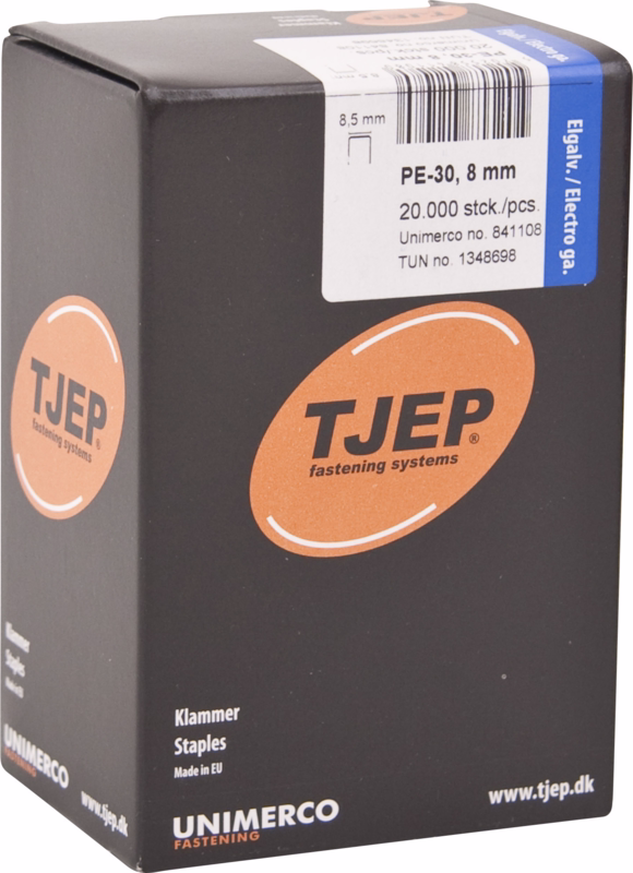 Klammer PE30 8mm á 20000 stk