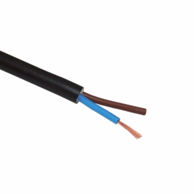 Gripo - Ledning rund sort 2x0,75mm², 100 m