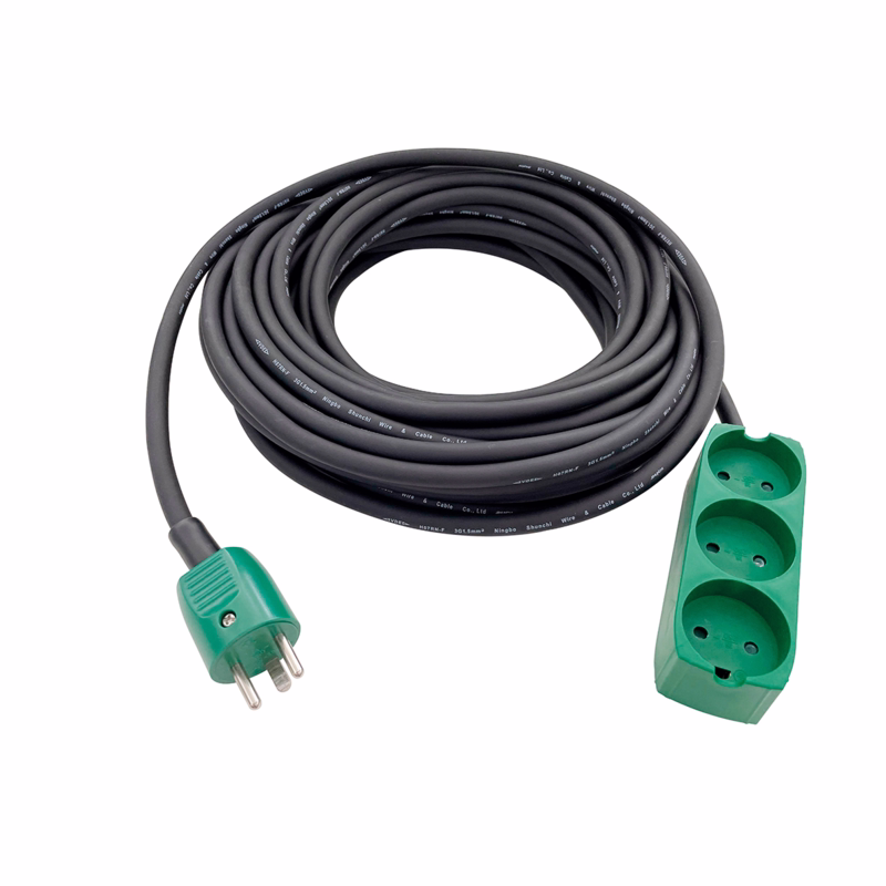 Kabelsæt 15m 3-stikdåse