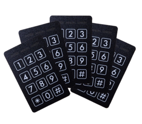 Conlan - Labels sort t/Mykey model, pk á 5 stk