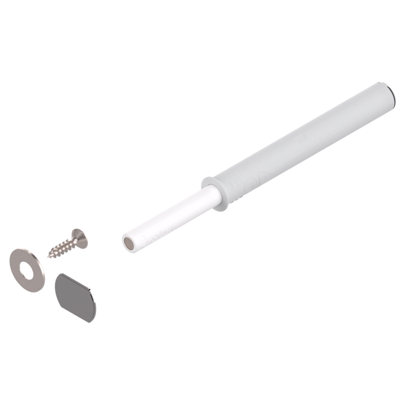 Tip-On åbningssystem m/magnet hvid  (uden fjederhængsler)