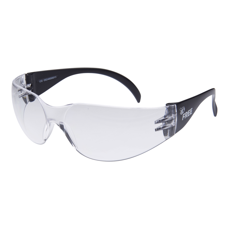 Sikkerhedsbrille BeeFree Sort stel, Klar