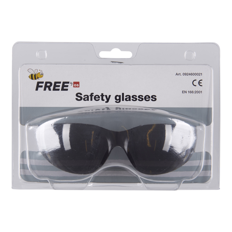 Sikkerhedsbrille BeeFree Sort stel, Grå
