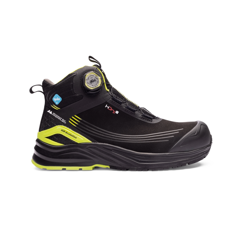 Sikkerhedsstøvlet 2002121 Evolution Vision Sort/gul, str. 46
