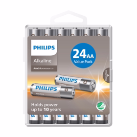 Philips - Batteri Tech alkaline AA LR6, pk á 24 stk