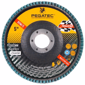 Pegatec - Slibeskive lamel skrå 125x22mm Z40 t/stål/RS