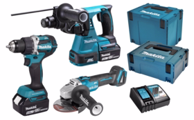 Makita - Maskinsæt 18V 3-pak DLX3195JX1, 2x5,0 Ah
