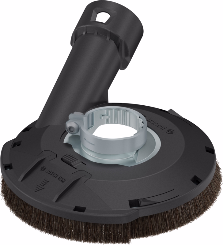 Udsugningsskærm m/børste 115-125mm, skrue