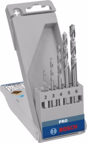 Bosch - Træborsæt 1/4 6-KANT Ø2-3-4-5-6mm 5 stk