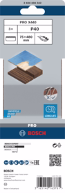 Bosch - Slibebånd X440 75x480mm, á 3 stk (pudsebånd)