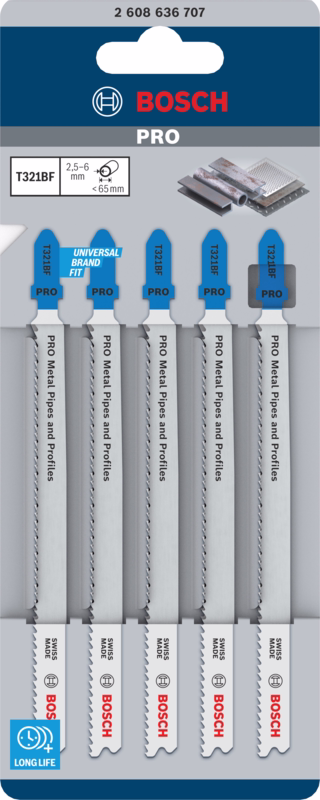 Stiksavklinge T321BF SPEED t/metal, á 5 stk