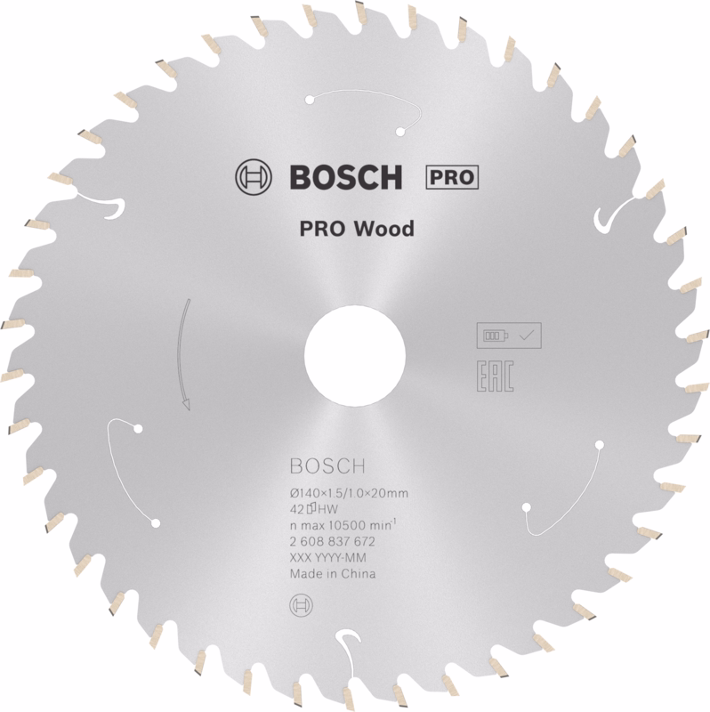 Rundsavklinge ACCU STD 140X20mm Z42 Træ