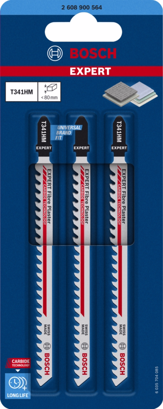 Stiksavklinge T341HM t/kunststof, 3 stk