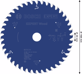 Bosch - Rundsavklinge Ø168x1,8x20mm