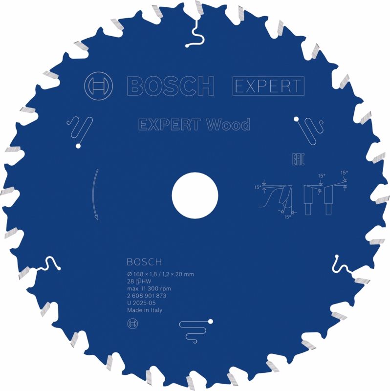 Rundsavklinge Ø168x1,8x20mm Z28 exp wood