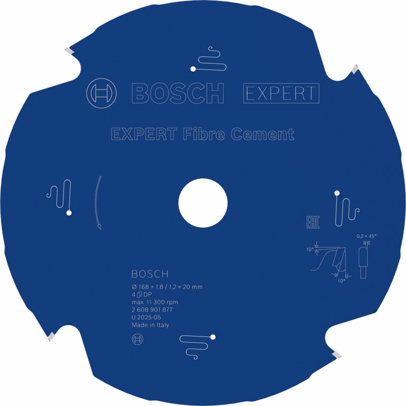 Rundsavklinge Ø168x1,8x20mm Z4 exp fc