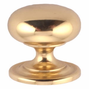 Møbelknop mess lak Ø25x25mm, 158