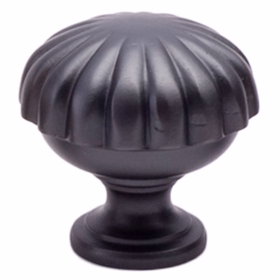  - Møbelknop sort mat Ø25x26mm, 168