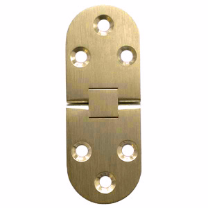 Klapbordshængsel messing mat, 30x80mm, á 2 stk