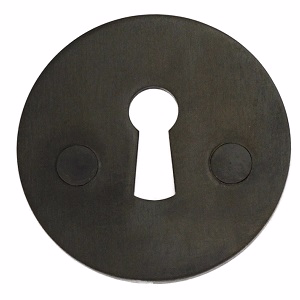 Nøgleskilte mess brun Ø50x3mm massiv cc27mm