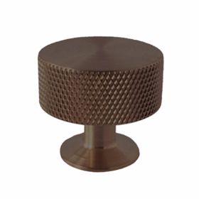  - Møbelknop mess brun Ø30x26mm Polaris