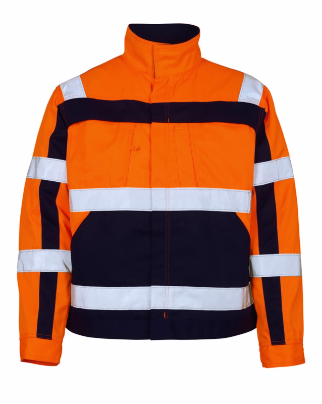 Arbejdsjakke Hi-vis 07109 orange/marine, str. 2XL