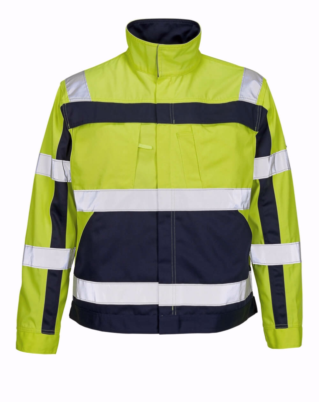 Arbejdsjakke Hi-vis 07109 gul/marine, str. S