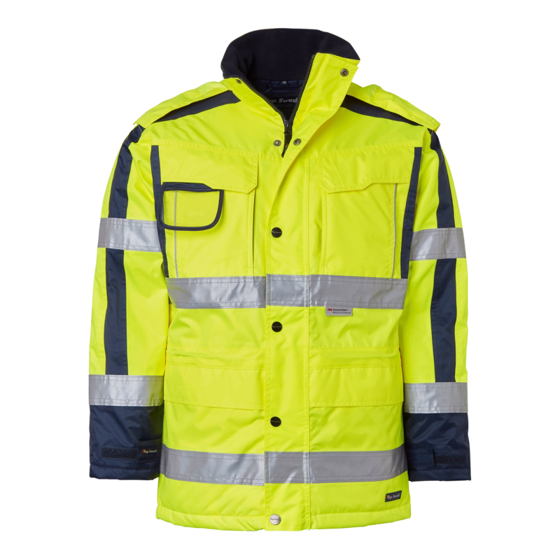 Vinterjakke Parka 6317 Hi-vis gul/navy, str. M