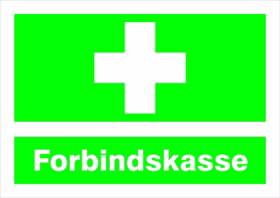 Ox-on - Skilt "Forbindskasse" A4 plast