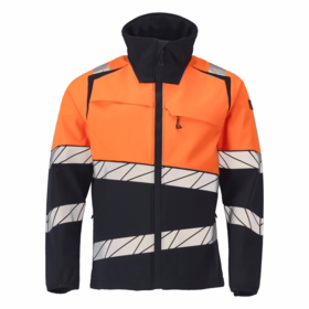 Mascot - Softshell jakke 25002 Mørk marine/Hi-vis orange