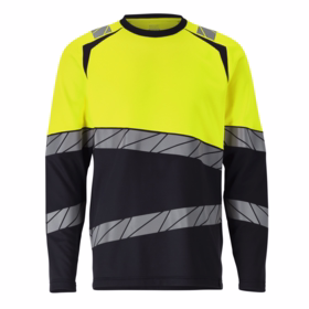 Mascot - T-shirt L/Æ 25081 Sort/Hi-vis gul