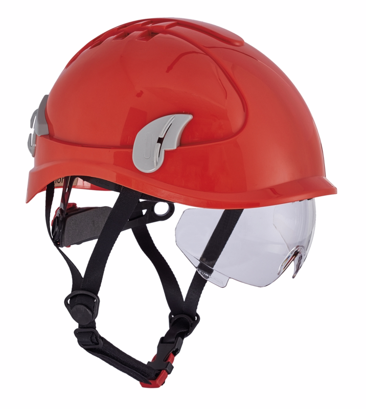 Klatrehjelm Alpinworker vent. Brille Hi-viz rød
