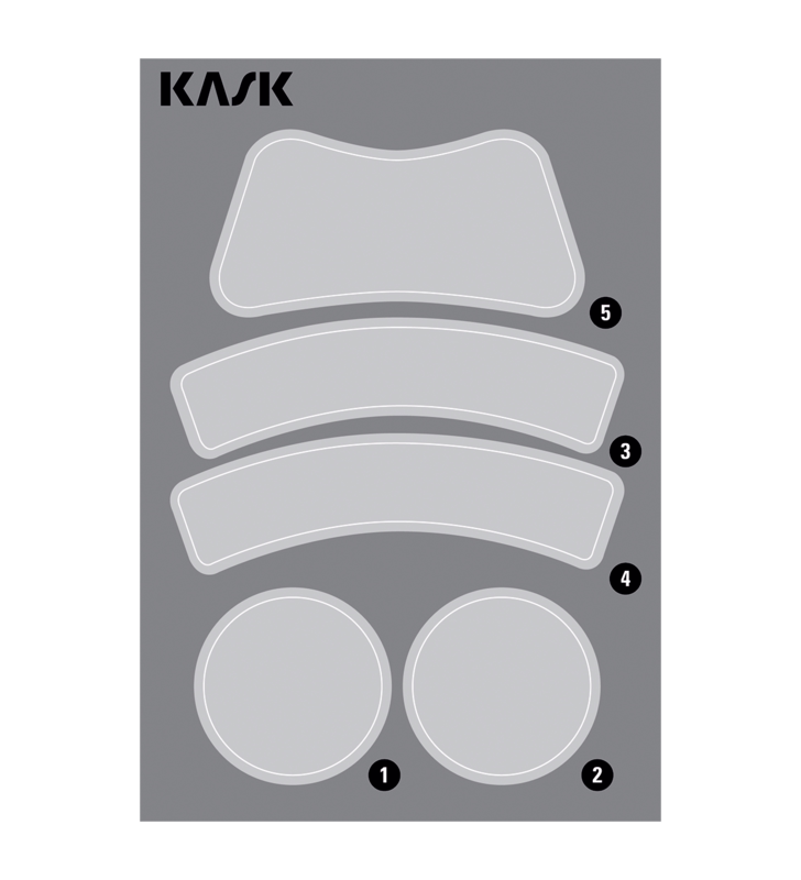 Klistermærke Transparent til hjelm