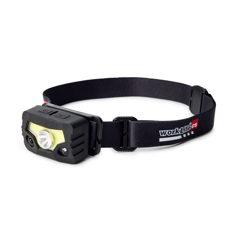 Pandelampe Genopladelig 300 lumen, Sort