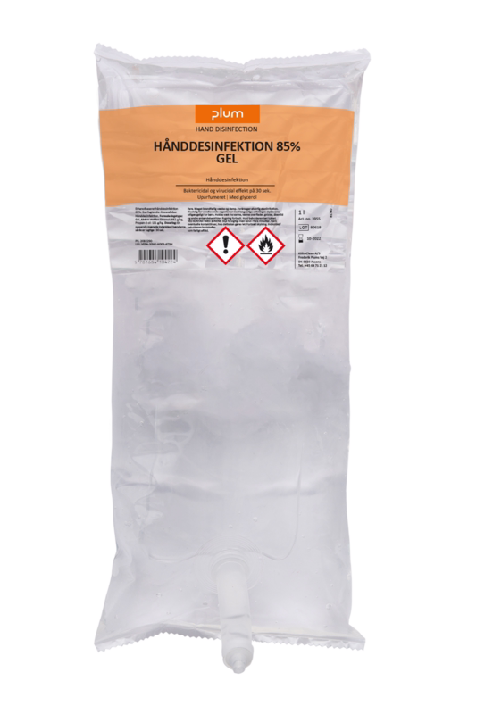 Hånddesinfektion 85% gel, 1 L