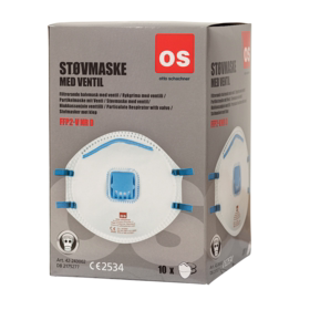 OS - Støvmaske m/ventil FFP2 á 10 stk