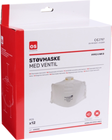 OS - Støvmaske foldbar FFP2 (12 stk)