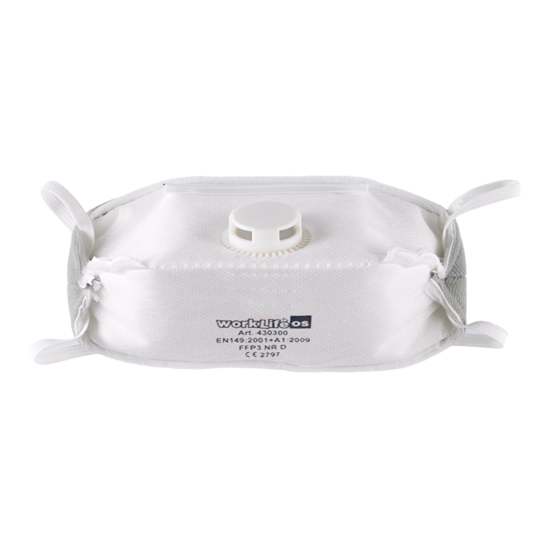 Støvmaske m/ventil 430300 foldbar FFP3-V á 12 stk.