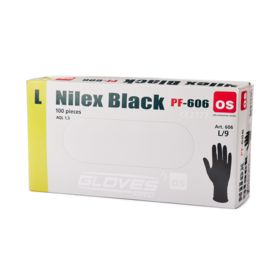 OS - Engangshandske Nitril Nilex Sort á 100 stk.