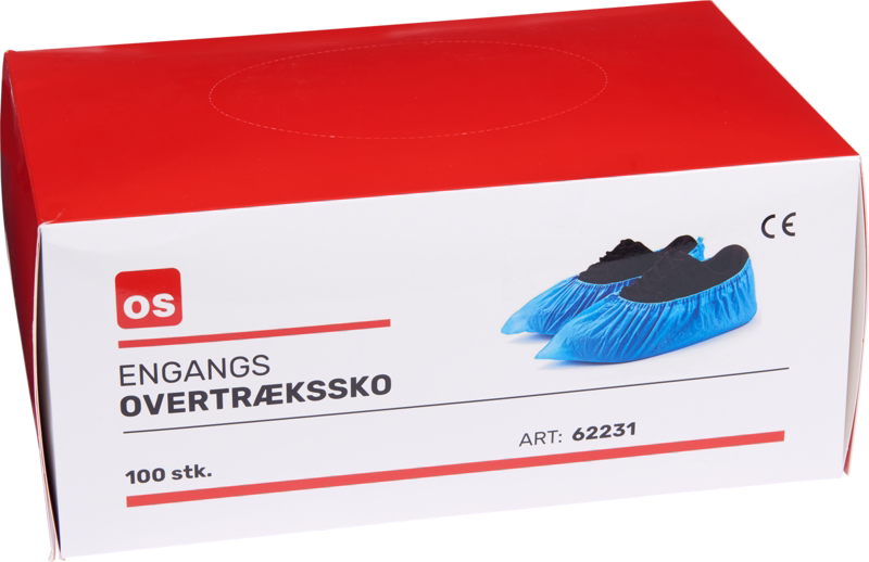 Overtrækssko 4g/stk Blå, pk á 100 stk