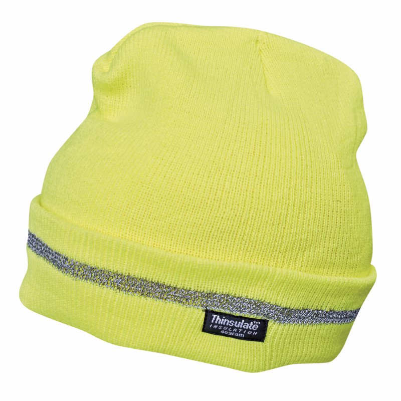 Hue Hi-vis Turia strikket Gul, one-size