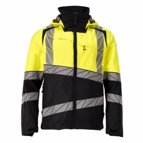 Mascot - Skaljakke 25001 Mørk marine/Hi-vis gul