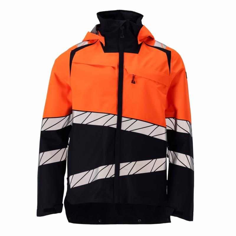 Skaljakke 25001 Mørk marine/Hi-vis orange, str. 4XL