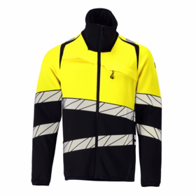 Mascot - Fleecetrøje m/lyn 25003 Mørk marine/Hi-vis gul