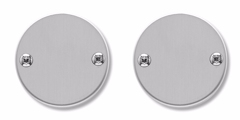 Blindskilte RS Ø50x2mm massiv m/træskr cc38mm 1115.05