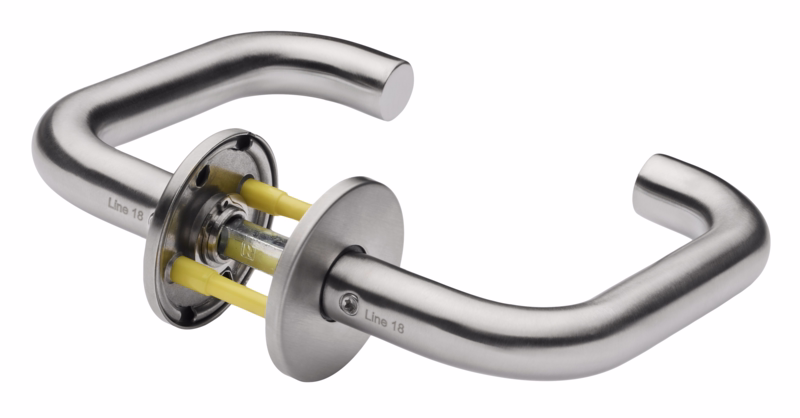 Dørgreb RS U-form Ø18 klips cc30/38 40-65 "EN179" 7020.084AB