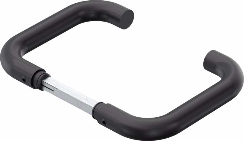 Dørgreb sort U-form Ø18 u/roset 40-65 7020.20AB