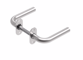 Line 18 - Dørgreb L-form Ø18mm med smalprofil rosetter